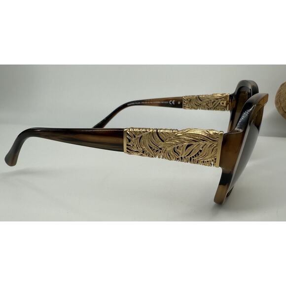 MAUI JIM SWAYING PALMS MJ 530-93 BROWN 24K GOLD BRONZE POLARIZED SUNGLASSES 9 - Picture 2 of 14